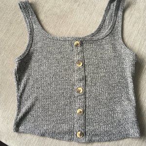 Black and White Knit sleeveless Crop top